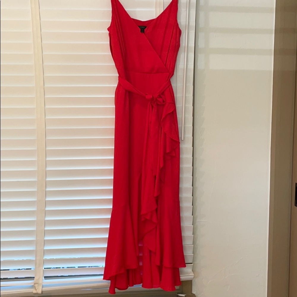 Jcrew red dress size 4